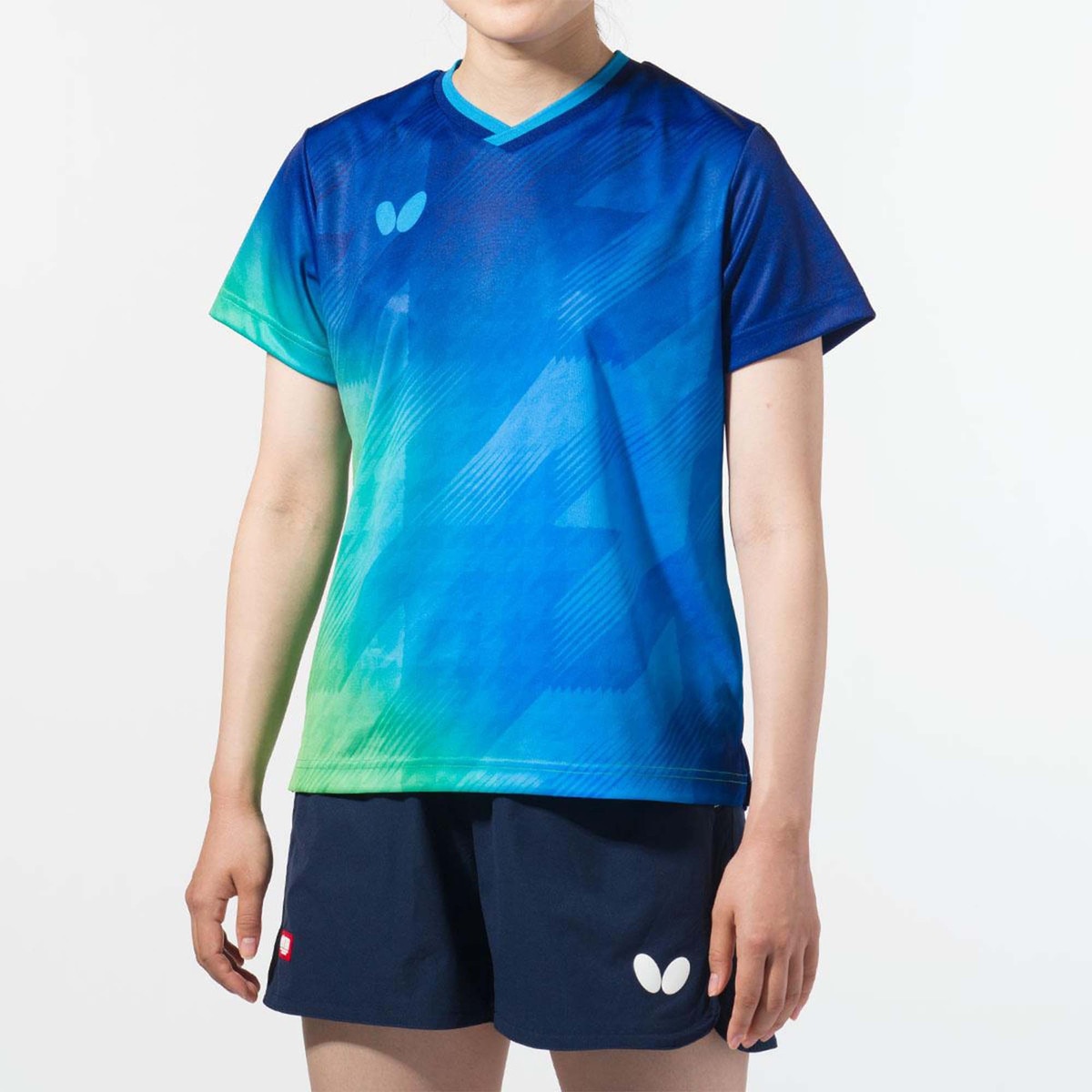 Butterfly Selasia Lady Shirt - Blue - Front - Lifestyle